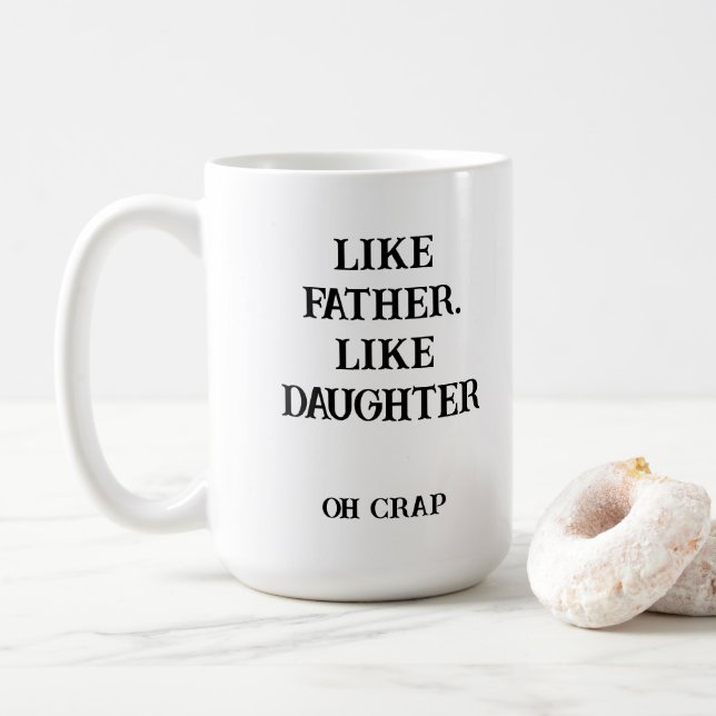Mug Photo Like Père Comme fille drôle cadeaux (Avec donut)