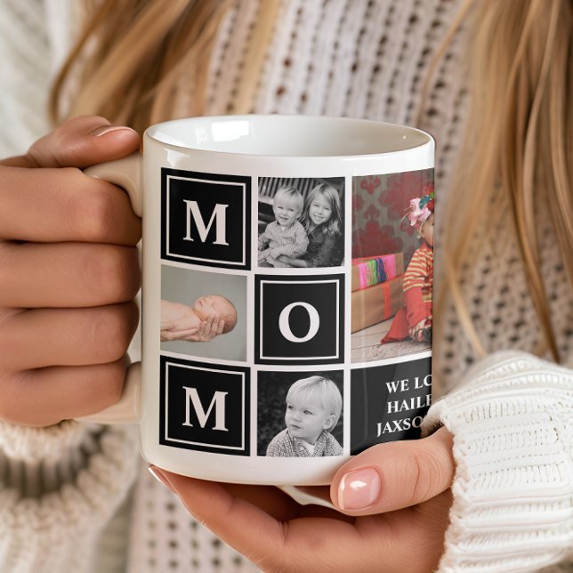 Mug Photo Maman Collage Black Mothers Day Café (Créateur téléchargé)
