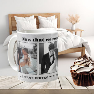 Mug photo Mariage noir et blanc amusant