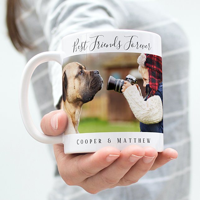 Mug Photo meilleur amis pour toujours garçon chien enf (Créateur téléchargé)