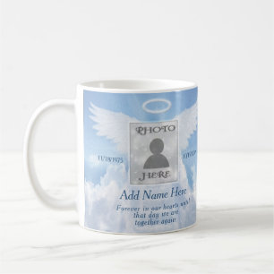 Mug Photo Memorial Angel and Clouds