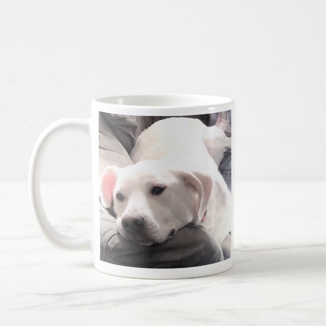 Mug Photo mignonne de Chien Chien Chien Chien Blanc Se (Gauche)