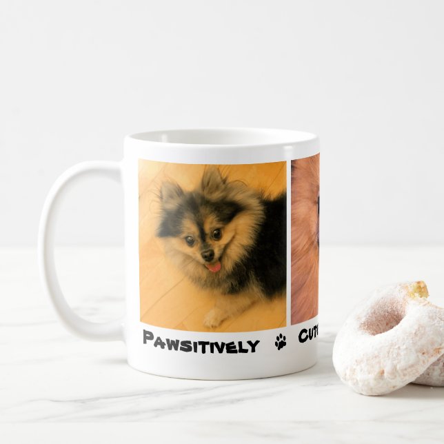 Mug Photo mignonne et adorable de Pawsitively de chien (Avec donut)