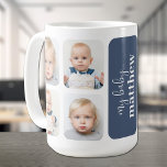Mug Photo moderne 8<br><div class="desc">Vos 8 photos préférées et votre personnalisation sur le bleu (ou n'importe quelle couleur) créent cette tasse pour vous-même,  la journée de la mère,  la fête des pères ou toute occasion spéciale.</div>
