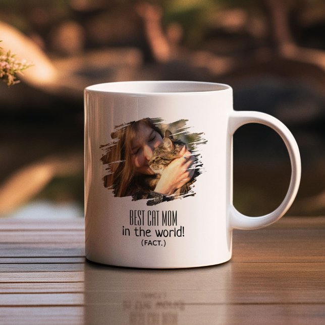 Mug Photo moderne Best Cat Mom (fait) | Personnalisé (Créateur téléchargé)