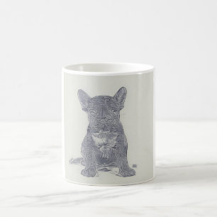 Mug Photo moderne en détresse French Buldog Lover