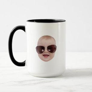 Mug Photo moderne visage bébé pour grand-père cadeau d