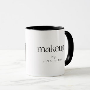 Mug Photo MUA noir et blanc  Carte de visite élégante 