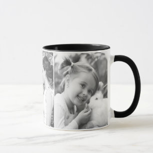 Mug photo noire et blanche horizontale