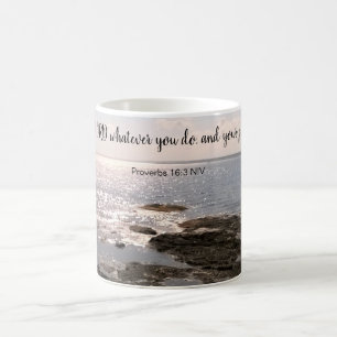 Mug Photo Océan Atlantique avec succès biblique Verse