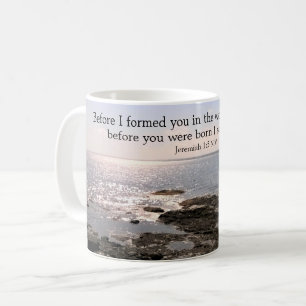 Mug Photo Ocean with God Knew You Bible Verse