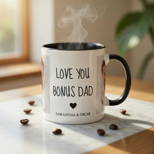 Mug Photo Papa avec Bonus Personnalisé Beau-Père