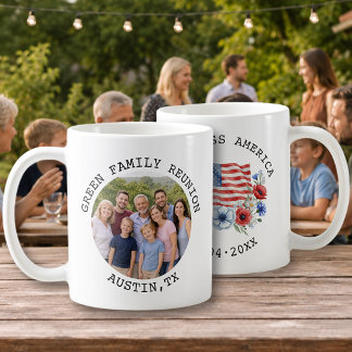 Mug Photo Patriotique Drapeau Famille Réunion Souvenir