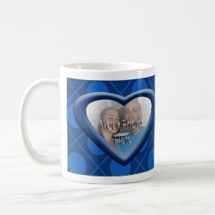 Mug photo personnalisable en forme de coeur avec d