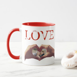 Mug Photo personnalisé avec l'acronyme LOVE 