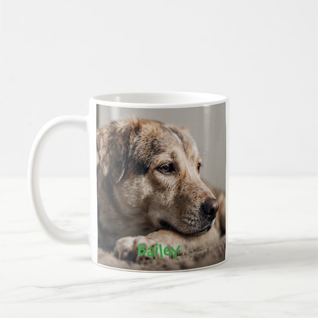 Mug photo personnalisé de chiot irlandais (Gauche)