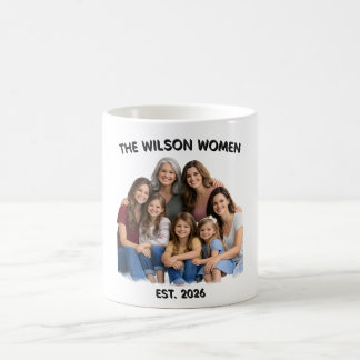 Mug Photo personnalisé de femmes de la famille, nom et