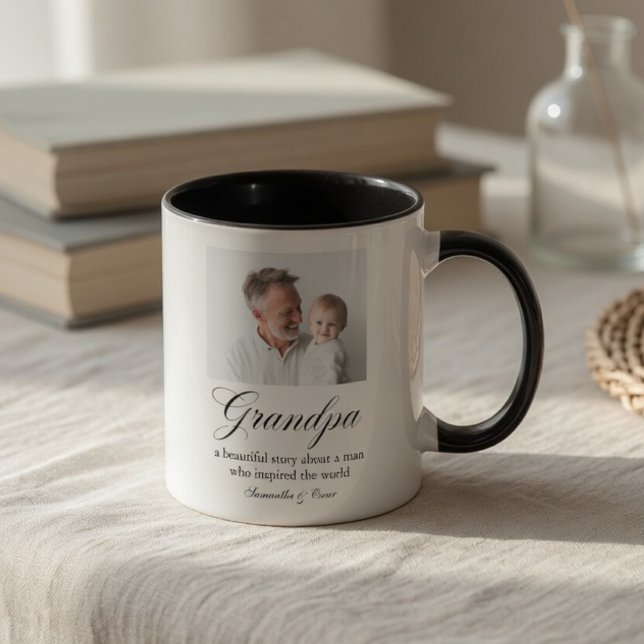 Mug Photo personnalisé de Grand-père | Grand-père sur  (Créateur téléchargé)