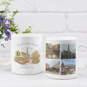 Mug photo personnalisé de voyage à Bruxelles Belgi