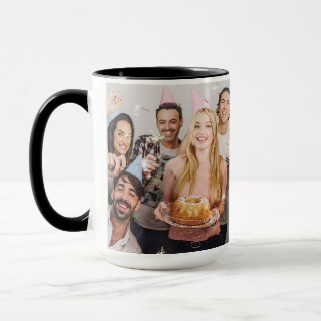 Mug Photo Personnalisé Du Groupe D'Anniversaire 15 (Gauche)