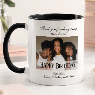 Mug photo personnalisé élégant Joyeux Anniversaire