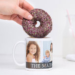 Mug photo personnalisé Étiquette simple<br><div class="desc">Personnalisez cette tasse avec votre texte et vos photos pour créer un cadeau unique ! Disponible en plus de couleurs.</div>