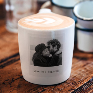 Mug photo personnalisé noir et blanc – Je t'aime p