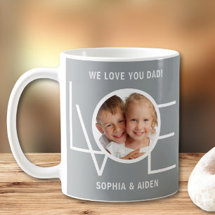 Mug Photo personnalisé On t'aime Papa Fête des Pères G