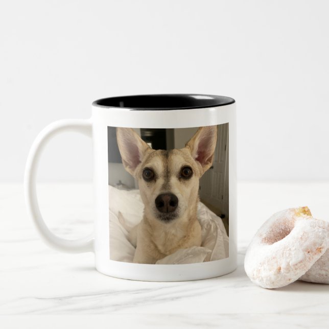 Mug photo personnalisé pour animal de compagnie -  (Avec donut)