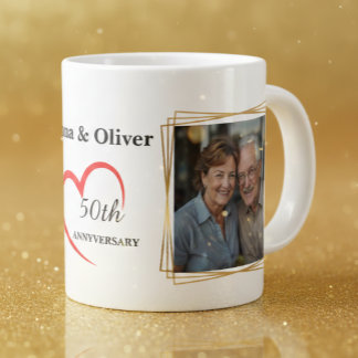 Mug photo personnalisé pour les 50 ans de mariage