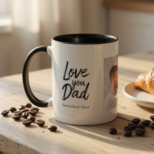 Mug Photo Personnalisé pour Papa Noms Personnali