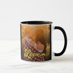 Mug Photo personnalisée avec superposition d'amour en