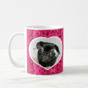 Mug Photo personnalisée Coeur rose Roses do-it-yoursel