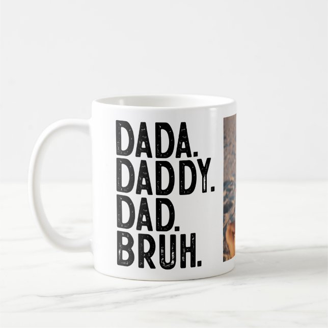 Mug PHOTO personnalisée DADA DADDY DAD BRUH FÊTE DES P (Gauche)
