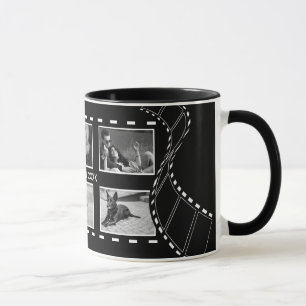Mug Photo personnalisée de bobine de film noir et blan