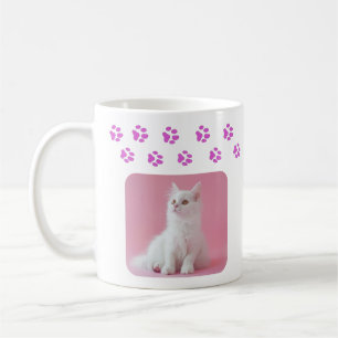 Mug Photo Personnalisée De Chat Et Nom Empreintes de p