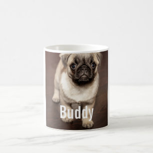 Mug Photo personnalisée de chien de carlin et votre
