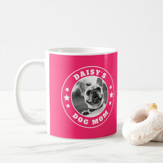 Mug Photo personnalisée de la maman du chien et nom (Avec donut)