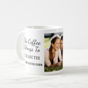 Mug Photo personnalisée de la meilleure soeur jamais 