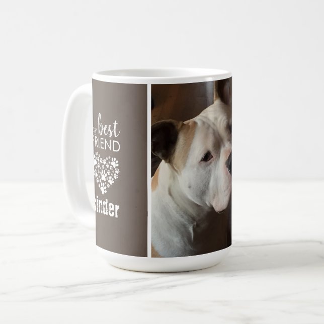 Mug Photo personnalisée de l'animal de compagnie préfé (Devant gauche)