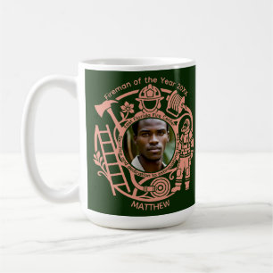 Mug Photo personnalisée de l'année du pompier 