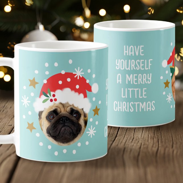 Mug Photo personnalisée de Noël Funny Elf Père Noël Pe (Créateur téléchargé)