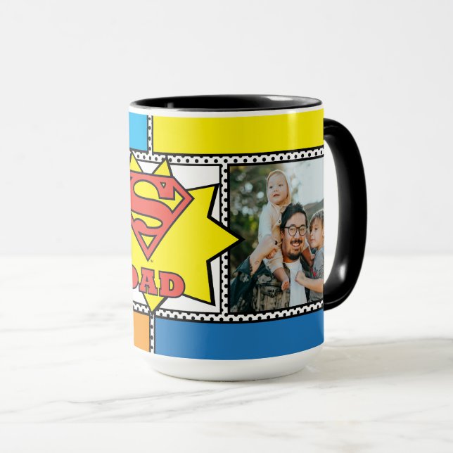 Mug Photo personnalisée de Super Papa (Devant droit)