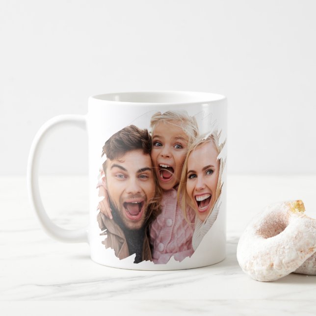 Mug Photo personnalisée deux photos (Avec donut)