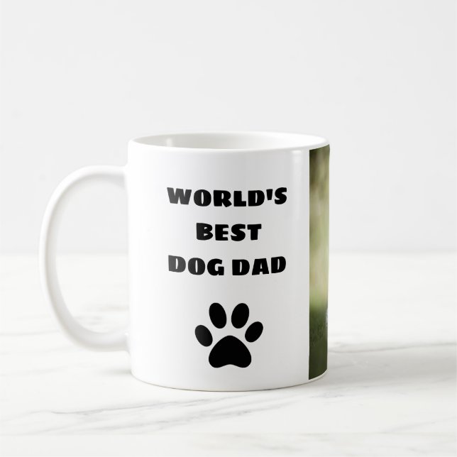Mug Photo personnalisée du meilleur papa de chien du m (Gauche)