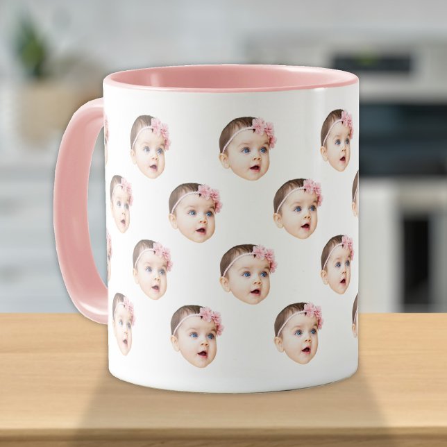 Mug Photo personnalisée du visage de bébé mignon (Créateur téléchargé)