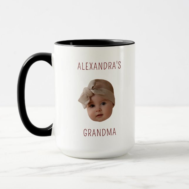 Mug Photo Personnalisée Du Visage Du Bébé Pour L'Anniv (Gauche)
