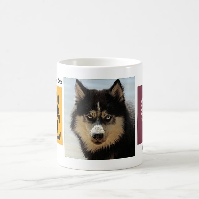 Mug Photo personnalisée et nom de chien personnalisé (Centre)