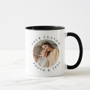 Mug Photo personnalisée et texte personnalisé