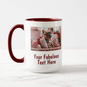 Mug Photo personnalisée et texte rouge